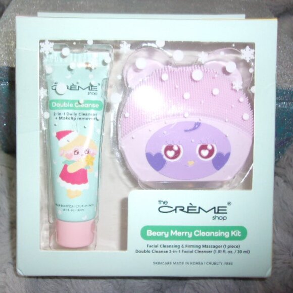 M-55 NEW IN BOX THE CREME SHOP BEARY, MERRY CLEANSING KIT SET - Picture 2 of 9